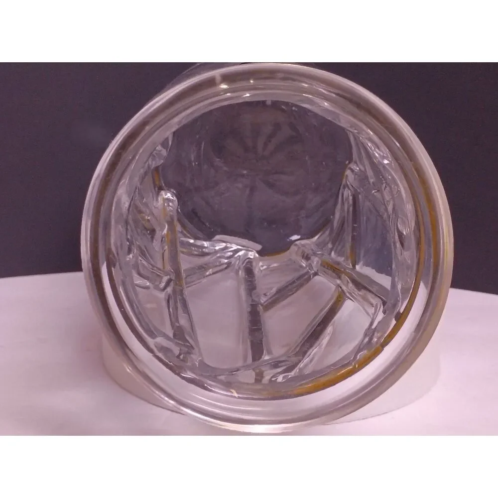 Geometric Molded Glass Industrial Style Farmhouse Everyday Vase - Picture 9 of 10